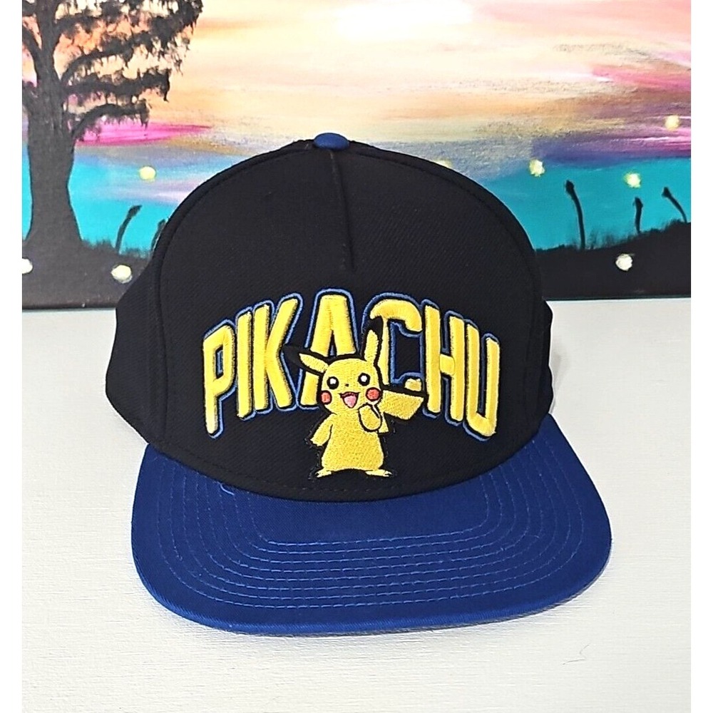 Pokémon Pikachu Nintendo Gamer - Blue Black Yellow Adjustable Snapback Hat